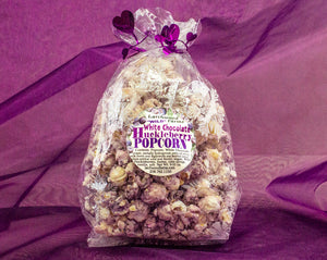 Huckleberry Delicacy! Larchwood Farms Huckleberry Chocolate Drizzle Butter Popcorn is a flavor experience your tastebuds will repeatedly thank you for!