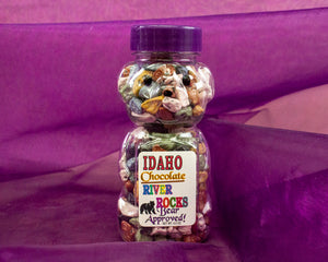 Made in Idaho Chocolate River Rocks - Delicous Fun in a 4.5 oz Giftable Bottle