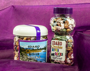 Made in Idaho Chocolate River Rocks - Delicous Fun in a Giftable Bottle