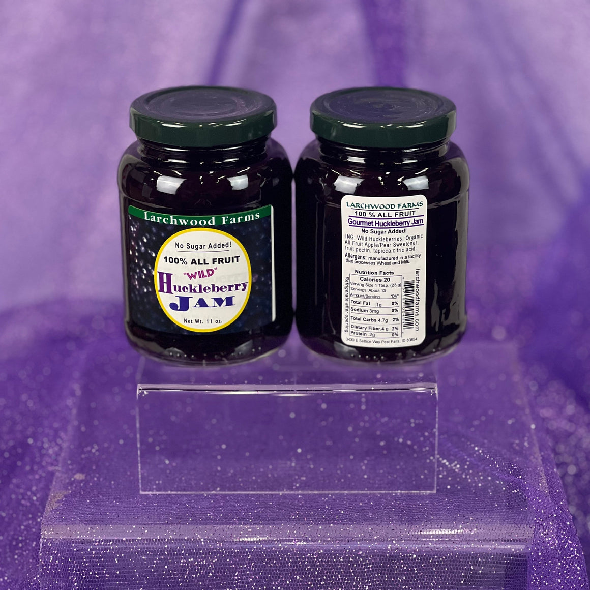 All Fruit, Wild Harvested, Huckleberry Jam - NO Sugar Added