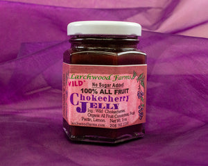 Wild Chokecherry Jelly Made with Organic Sugar - 5 oz