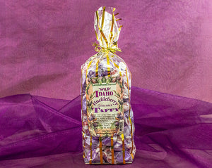 Mouthwatering! Handmade huckleberry sauce makes the best huckleberry taffy! Crafted by the Larchwood Farms family in a beautiful 16oz gift bag.