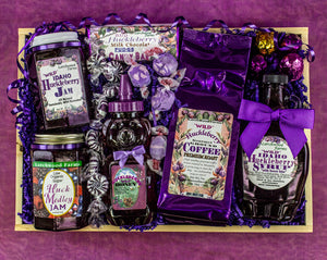 Hucklberries do the heavy lifting in our recipes and we honor their flavor with fine, all natural ingredients. Be proud of the gift you give with this wonderful hucklberry arrangement.