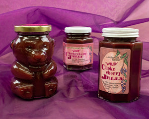 Handcrafted, small batch, low sugar added wild chokecherry jelly - made in Idaho at Larchwood Farms