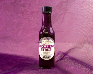 Bold, wild huckleberry syrup, handmade, wholesome huckleberry goodness! 