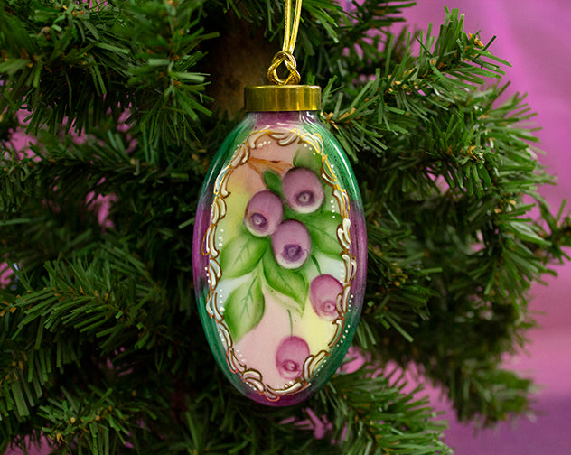 Handpainted Huckleberry Porcelain exqusite Ornaments