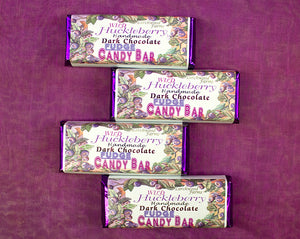 Huckleberry Dark Chocolate Fudge Bar - Handmade 4 Pack