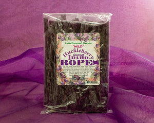 Wowza! Flavor! Wild Huckleberry, chewy tender licorice ropes.